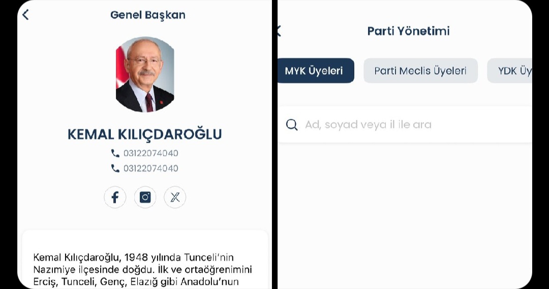 Kayyum Kemal Kılıçdaroğlu kendisini CHP Genel Başkanı ilan etti, seçilmiş Genel Başkanı ve MYK üyelerini partinin resmî sitesinden sildi.